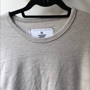 Reigning Champ 3/4 length sleeve heather grey tee